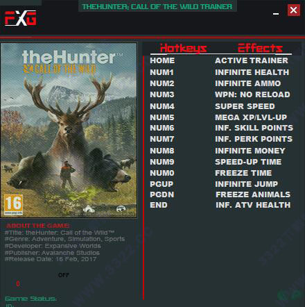 猎人野性的呼唤修改器