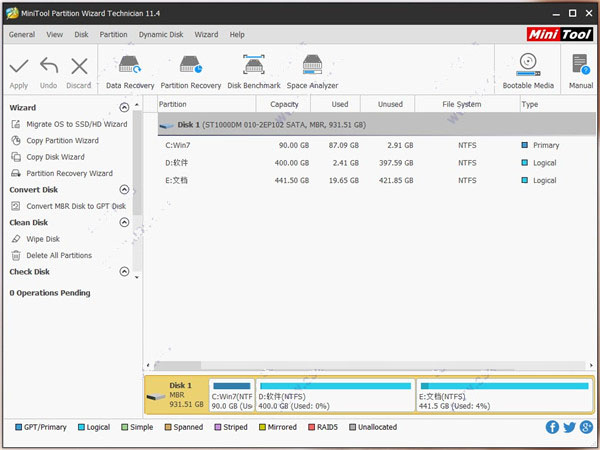 MiniTool Partition Wizard绿色版