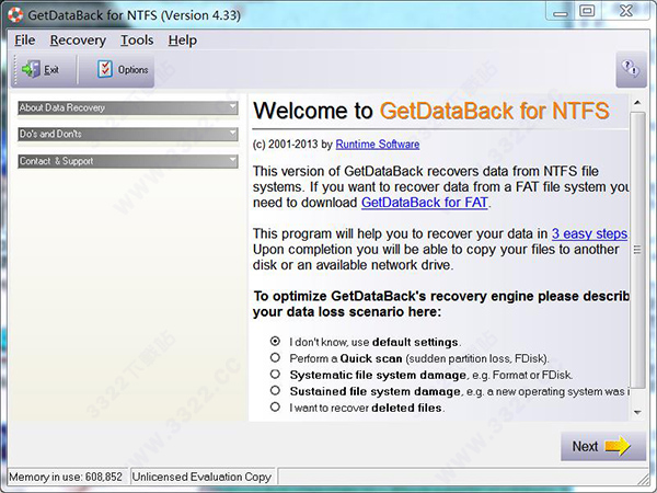 GetDataBack For NTFS