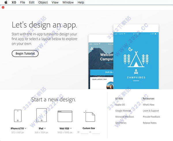 Adobe XD CC 2018 for Mac 破解版 