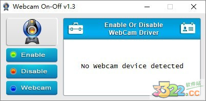 webcam on-off