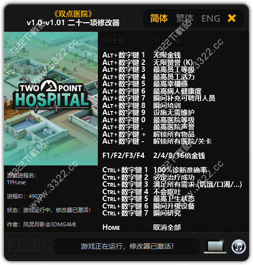 双点医院二十一项修改器