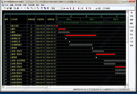 翰文横道图编制系统