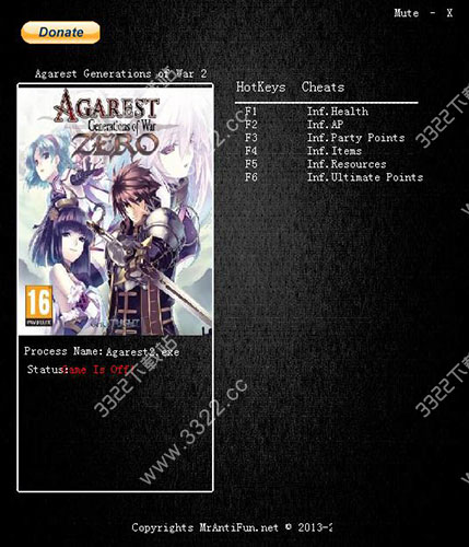 阿加雷斯特战记2修改器