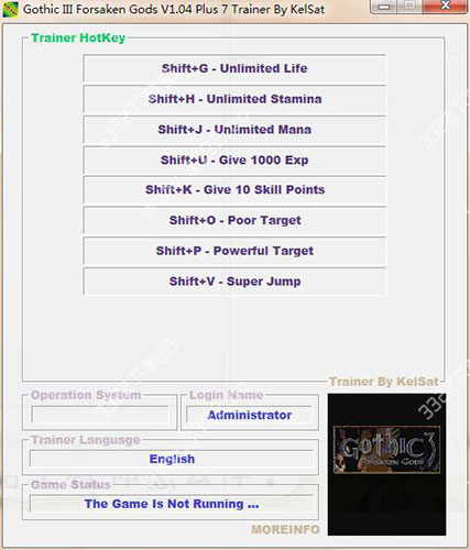 哥特王朝3遗弃之神七项修改器